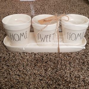 Rae Dunn planter decor